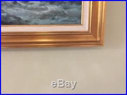 Alexander Dzigurski Original Painting Oil On Canvas Signed Seascape Framed Art
