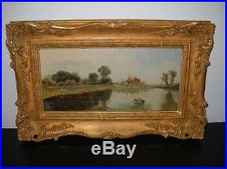 Alfred Morris British 19th Century Oil on Canvas Landscape withOriginal Frame