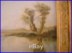 Alfred Morris British 19th Century Oil on Canvas Landscape withOriginal Frame