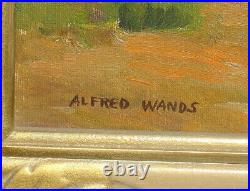 Alfred Wands Hand Signed Original Oil Painting with Gold Frame fall trees autumn