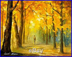 Alone In The Woods ORIGINAL Oil Painting On Canvas By Leonid Afremov. 20x16