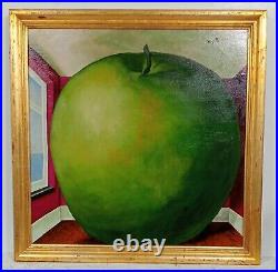 Amazing Rene Magritte Oil On Canvas Dated 1956 With Frame In Golden Leaf Nice