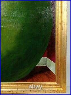 Amazing Rene Magritte Oil On Canvas Dated 1956 With Frame In Golden Leaf Nice