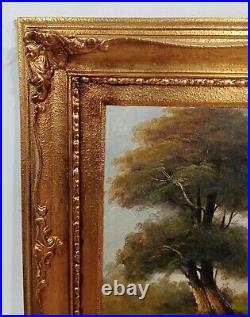 Amazing W. Cossi Oil On Canvas Early 20th Century With Frame In Golden Leaf Nice