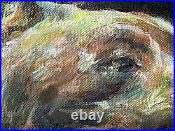 American Pit Bull? Original Oil Painting On Canvas Animal Art 22x28