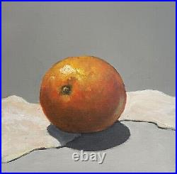 An Orange. Acrylic on Stretched Canvas. 8x 8. Original. New Bill McLane