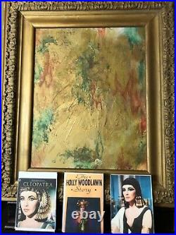 Andy Warhol Superstar Holly Woodlawn Rare Gold Painting