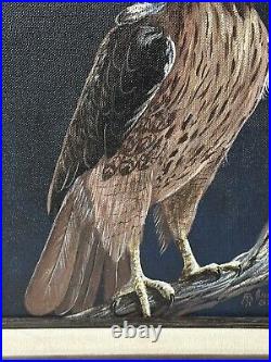 Ann Irons, Native American Artist Original Oil On Canvas Of A Golden Eagle Frame