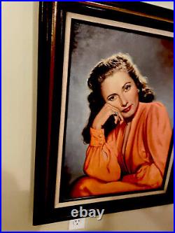 Anthony Defrange -Portrait of Barbara Stanwyck Oil panting