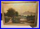 Antique-1889-original-signed-F-Graham-landscape-river-oil-painting-canvas-art-01-sc