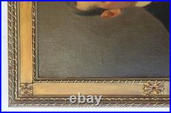 Antique 19 century Oil Painting on Canvas, Portrait of a Gentleman, Unsigned