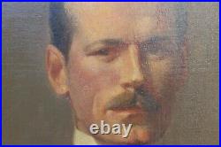 Antique 19 century Oil Painting on Canvas, Portrait of a Gentleman, Unsigned