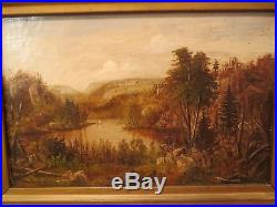 Antique 19th Century Original American Master Victorian Painting Oil On Canvas