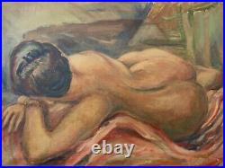 Antique Mid Century Impressionist Nude Woman Oil Painting N. Scott Jones