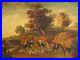 Antique-Oil-On-Canvas-Painting-Hunting-Venery-Horse-Dogs-Landscape-Rare-Old-20th-01-fm