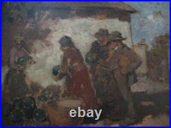 Antique Oil Painting Impressionist Still Life Mystery Artist Signed Portrait
