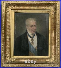 Antique Oil Painting Portrait Of The 1st Duke Of Wellington Circa 1840s 19th C