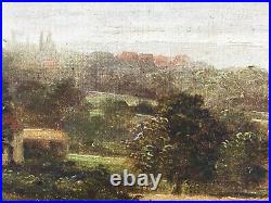 Antique Oil on Canvas Landscape Painting Signed Spencer