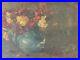 Antique-Oil-on-Canvas-Still-Life-Painting-Jug-Flowers-Signed-Small-30x23cm-p18-01-nhvf