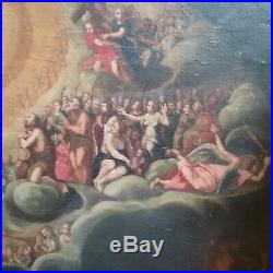 Antique Old Master Oil Painting Resurrection Jesus Federico Barocci Bible 17th C