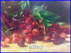Antique Original oil painting Still Life On Canvas, 1980s With Frame