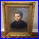 Antique-Portrait-Boy-Canvas-Painting-Gold-Ornate-Gesso-Wood-Frame-1882-01-ws