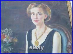 Antique Portrait Painting Iconic Estate Female Model Pretty Antonio Barone Deco