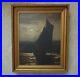 Antique-Portrait-Painting-Ship-Sailing-in-Moonlight-Oil-on-Canvas-Nautical-01-owtc