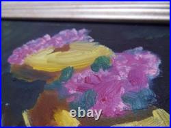 Antique Signed oil painting 16 x 20 original GALION afternoon tea RENOIR SUBLIME