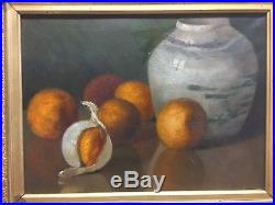 Antique oil painting on canvas, With Original Gild Frame 1880s Still Life
