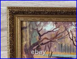 Antique oil painting original, vintage frame