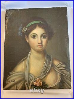 Antique original oil paintings on canvas With Signature (Unknown Artist)