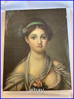 Antique original oil paintings on canvas With Signature (Unknown Artist)