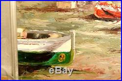 Antonio-Low Tide-Original Oil Painting on Canvas/Signed/Framed/36x 24-Image