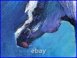 Arabian horse Art Original Oil? Painting On Canvas 14x18 New