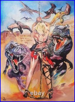 Art 191 original painting 30x40? M oil on canvas ZP figure modern