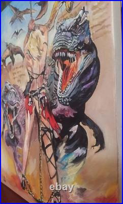 Art 191 original painting 30x40? M oil on canvas ZP figure modern