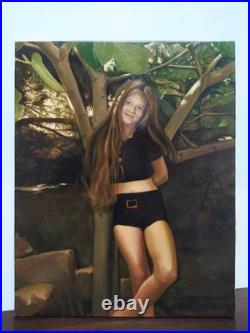 Art 310 original painting 50x40 cm oil on canvas ZP girl woman landscape figure