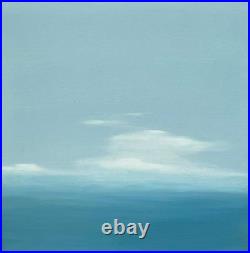 Art 481 original painting 40x40? M oil on canvas MK blue sky modern