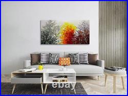 Art Oil Painting 24x48 Inch Modern Abstract Hand-Painted Tree On Canvas Large