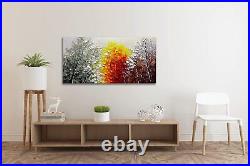 Art Oil Painting 24x48 Inch Modern Abstract Hand-Painted Tree On Canvas Large