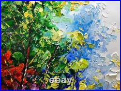 Art Oil Painting 24x48 inch Modern Abstract on Canvas Hand Painting Framed Large