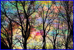 Art Painting Landscape Tree Forest Rainbow Abstract Canvas hand painted original