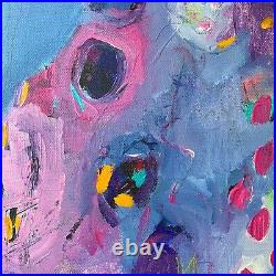 Art Painting Original Abstract Painting BRIGHT & COLORFUL Canvas Signed #70