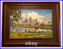 Asian Art large framed original paintings on canvas, signed