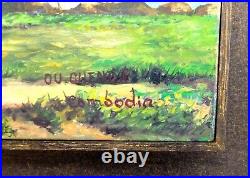 Asian Art large framed original paintings on canvas, signed