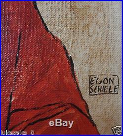 Auctioning an original oil, on canvas painting, signed Egon Schiele w COA & DOCS