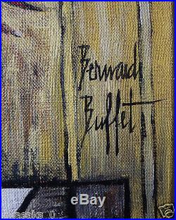 Auctioning original oil, on canvas painting, signed Bernard Buffet w COA & DOCS