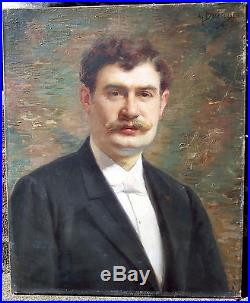 Auguste Joseph Delecluse Original Oil on Canvas, 1894
