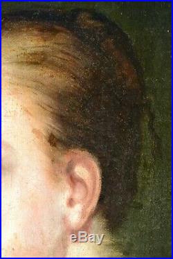 Auguste Toulmouche (1829-1890) Signed French Oil Canvas Woman Portrait Authentic
